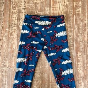 LuLaRoe Airplane Print Leggings